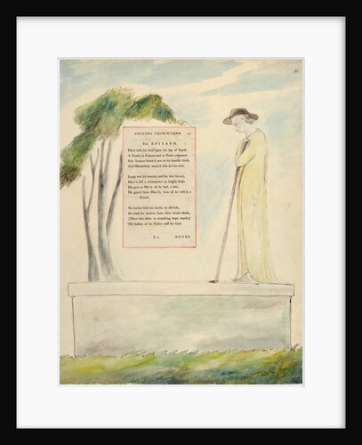 A Shepherd Reading the Epitaph by William Blake