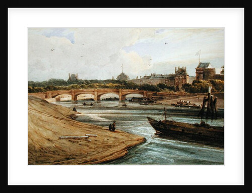 Pont de la Concorde and the Palais des Tuileries from the Cours la Reine, 1823 by Francois Louis Thomas Francia