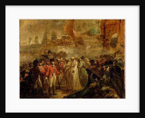 The Surrender of the Two Sons of Tipu Sahib, Sultan of Mysore, to Sir David Baird, c.1800 by Henry Singleton