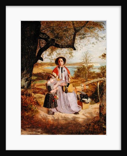 Mother and Child by a Stile, with Culver Cliff, Isle of Wight, in the distance, c.1849-50 by James Collinson