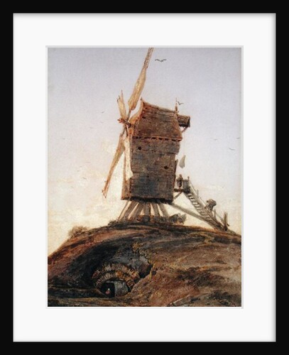 Windmill on a Knoll in a Landscape by Francois Louis Thomas Francia