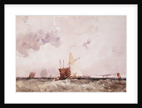 Vessels in a Choppy Sea by Richard Parkes Bonington