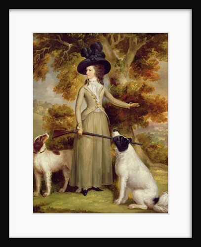 The Countess of Effingham with Gun and Shooting Dogs, 1787 by George Haugh