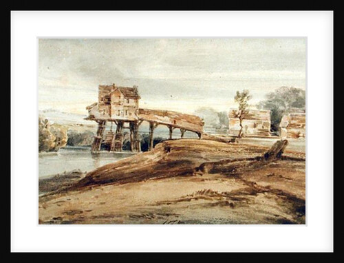 The Watermill above the Bridge at Charenton, after a painting by Thomas Girtin by Francois Louis Thomas Francia