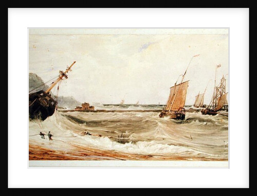 Boulogne Harbour by Francois Louis Thomas Francia