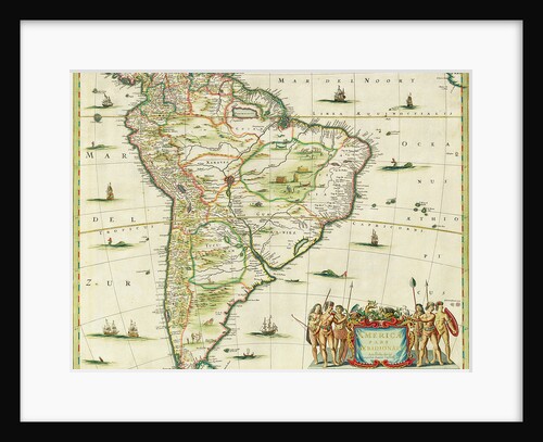 America Pars Meridionalis, page 93 of 'Atlas Minor Sive Geographia Compendiosa, qua Orbis Terrarum' compiled by Nicolaes Visscher 1655 by Joannes Jansson