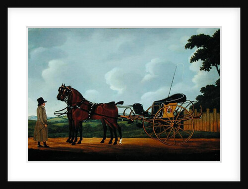 A Gentleman with his Pair of Bays Harnessed to a Curricle by John Cordrey