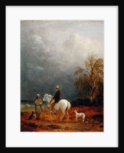 A Traveller and a Shepherd in a Landscape by Edmund Bristow