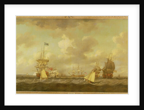 English Ships Coming to Anchor in a Fresh Breeze by Dominic Serres