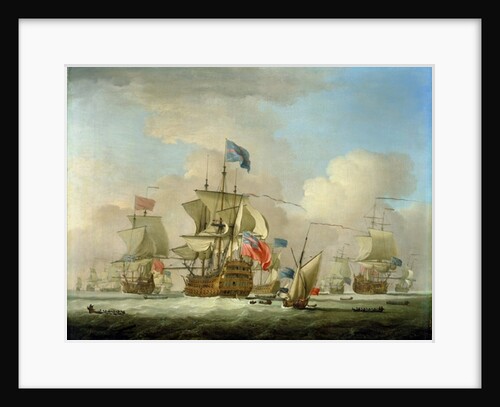 British Men-of-War and a Sloop, c.1720-30 by Peter Monamy