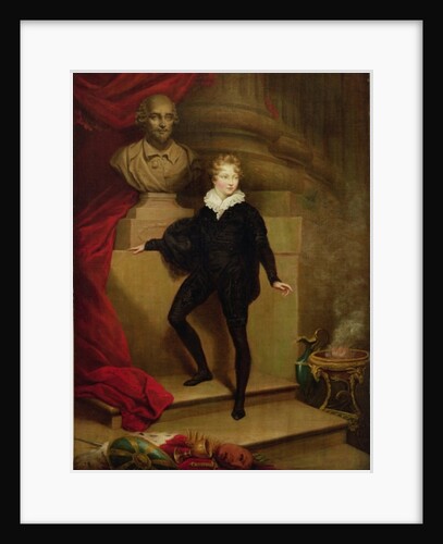 Master Betty as Hamlet before a bust of Shakespeare, c.1804-06 by James Northcote