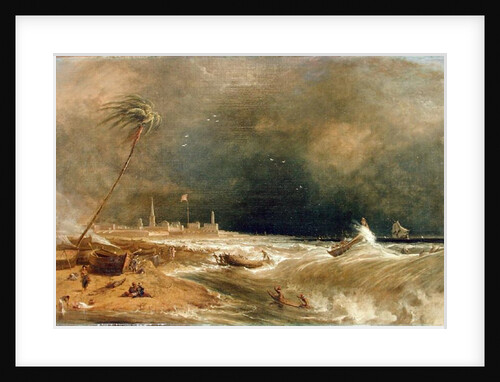 Madras, or Fort St. George, in the Bay of Bengal - A Squall Passing Off, 1833 by William Daniell
