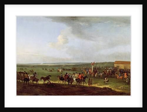 The Round Course at Newmarket, Preparing for the King's Plate, c.1725 by Peter Tillemans