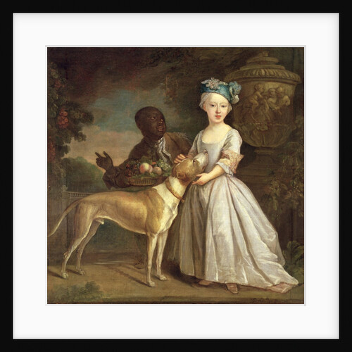 A Young Girl with a Dog and a Page, 1720-30 by Bartholomew Dandridge