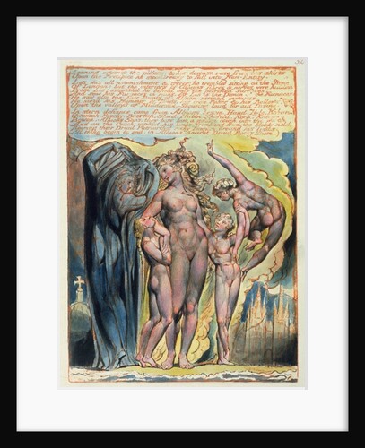 Leaning Against the Pillars... by William Blake