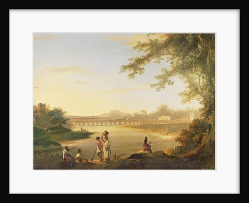 The Marmalong Bridge, with a Sepoy and Natives in the Foreground, c.1783 by William Hodges