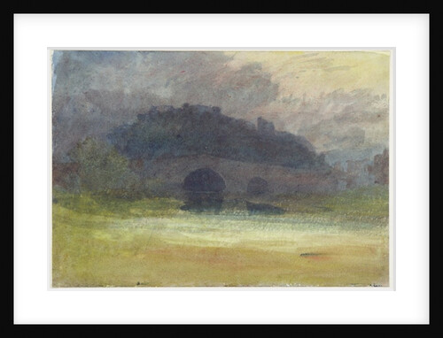 Evening Landscape with Castle and Bridge in Yorkshire, c.1798-99 by Joseph Mallord William Turner