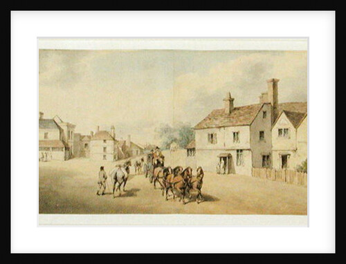 A Coach and Four Passing through Chippenham, Wiltshire by Samuel Howitt