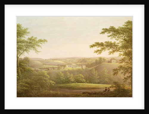 Easby Hall and Easby Abbey with Richmond, Yorkshire, in the Background, c.1790-1810 by George I Cuitt