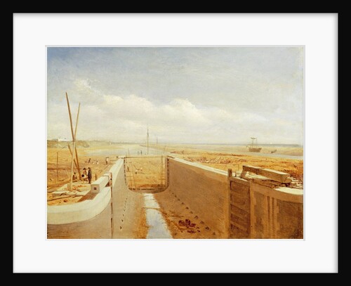 Canal under Construction, possibly the Bude Canal, c.1840 by Benjamin Williams (attr.to) Leader