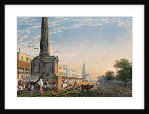 View of Writers Buildings from the Monument at the West End', plate 2 from 'Views of Calcutta and its Environs' by James Baillie (after) Fraser