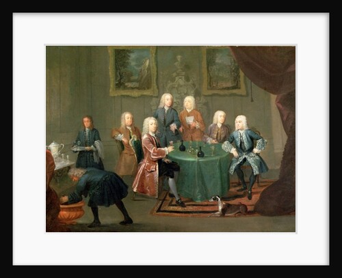 The Brothers Clarke with Other Gentlemen Taking Wine, c.1730-35 by Gawen Hamilton