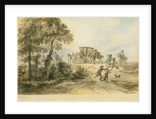 Coach and Highwayman by Peter Tillemans