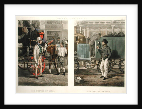 Fore's Contrasts: The Driver of 1832, The Driver of 1852 by Henry Thomas Alken