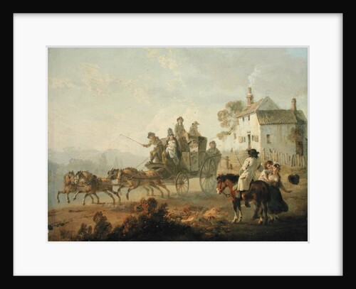 A Stage Coach on a Country Road, 1792 by Julius Caesar Ibbetson