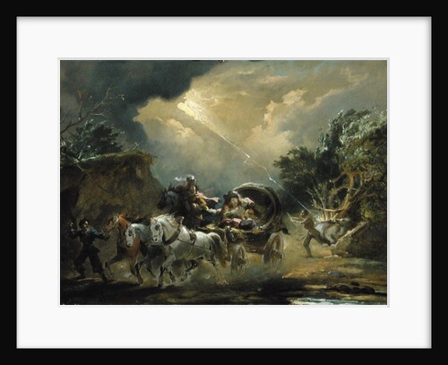 Coach in a Thunderstorm, 1790s by Philip James de Loutherbourg