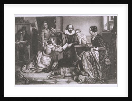 Shakespeare with his Family, at Stratford, Reciting the Tragedy Hamlet by Edouard Jean Conrad Hamman