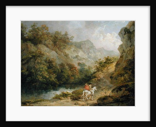 Rocky Landscape with Two Men on a Horse, 1791 by George Morland