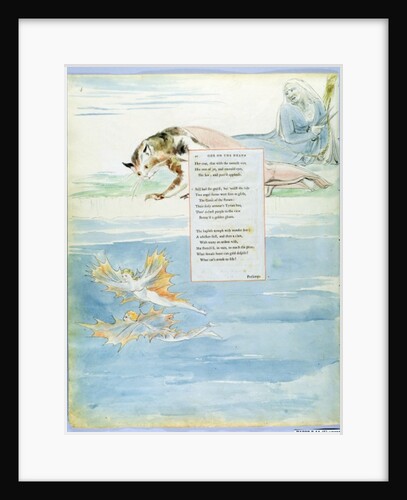 Design 10 for 'Ode on the Death of a Favourite Cat' by William Blake