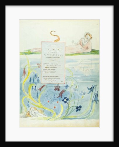 Design 9 for 'Ode on the Death of a Favourite Cat' by William Blake