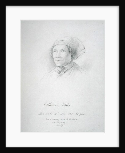 Portrait of Catherine Blake after a drawing by Frederick Tatham, c.1830 by George Richmond