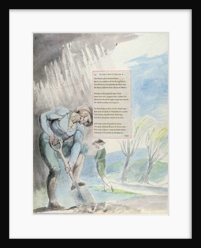 Elegy written in a Counrty Church-Yard, design 110 from 'The Poems of Thomas Gray', 1797-1798 by William Blake