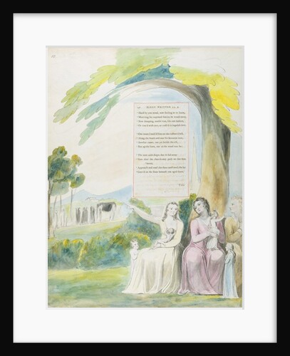 Elegy written in a Country Church-Yard, design 114 from 'The Poems of Thomas Gray', 1797-98 by William Blake