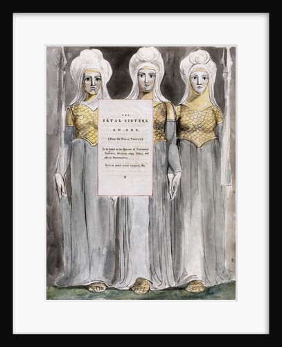 The Fatal Sisters, design 67 from 'The Poems of Thomas Gray', 1797-98 by William Blake
