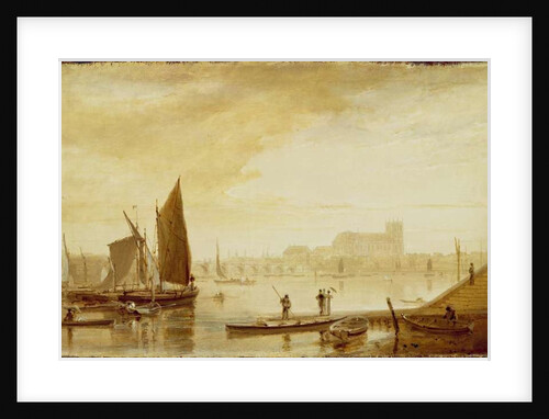 Westminster Bridge and Abbey, 1813 by William Daniell