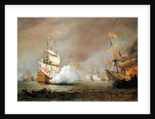 Sea Battle of the Anglo-Dutch Wars, c.1700 by Willem van de the Younger Velde
