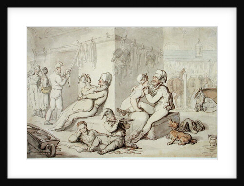 Light-Horse Cavalry Barracks by Thomas Rowlandson