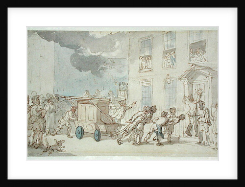 The Arrival of the Fire Engine by Thomas Rowlandson
