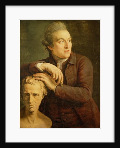 Joseph Nollekens with his bust of Laurence Sterne 1772 by John Francis Rigaud