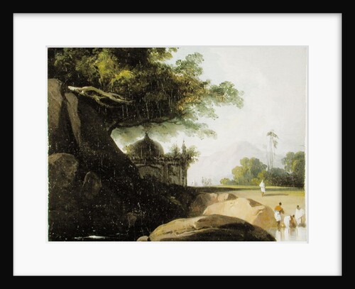 Indian Landscape with Temple, c.1815 by George Chinnery