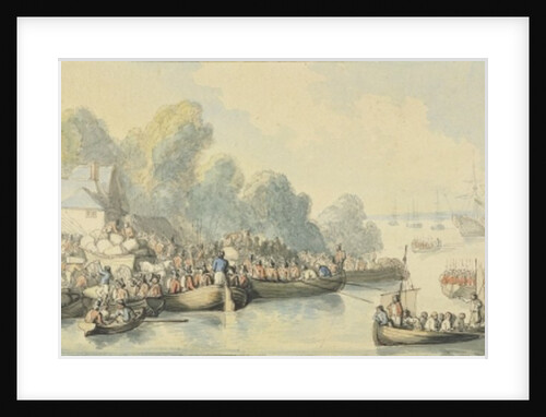 Embarkation at Southampton on 20th June after Lord Howe's Action - Version B, c.1794 by Thomas Rowlandson