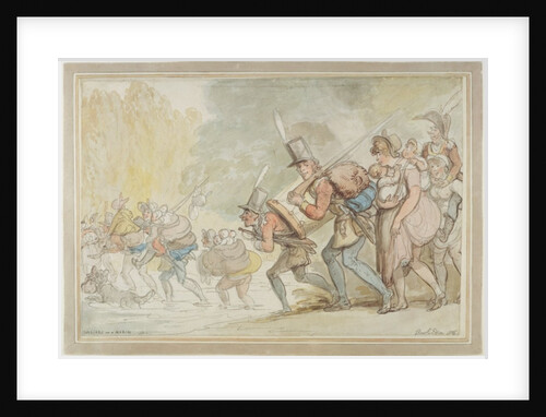 Soldiers on a March by Thomas Rowlandson