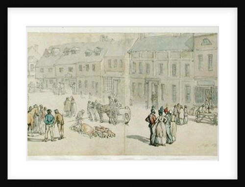 The High Street on Market day, Newport, Isle of Wight, c.1797-1800 by Thomas Rowlandson