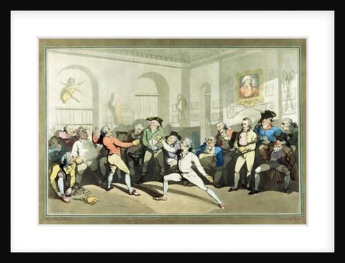 Mr H Angelo's Fencing Academy by Thomas (after) Rowlandson
