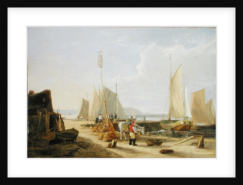 A Harbour Scene in the Isle of Wight, looking towards the Needles, 1824 by George Vincent