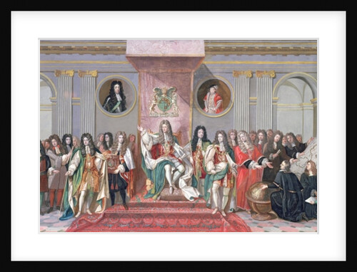 James II Receiving the Mathematical Scholars of Christ's Hospital gouache on paper) by Antonio (studio of) Verrio